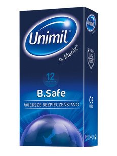 Unimil B. Safe 12 szt. - prezerwatywy lateksowe